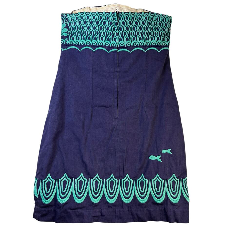 Lilly Pulitzer Strapless Bowen Fly Me to the Sea Dress - Size 6 - Picture 3 of 8